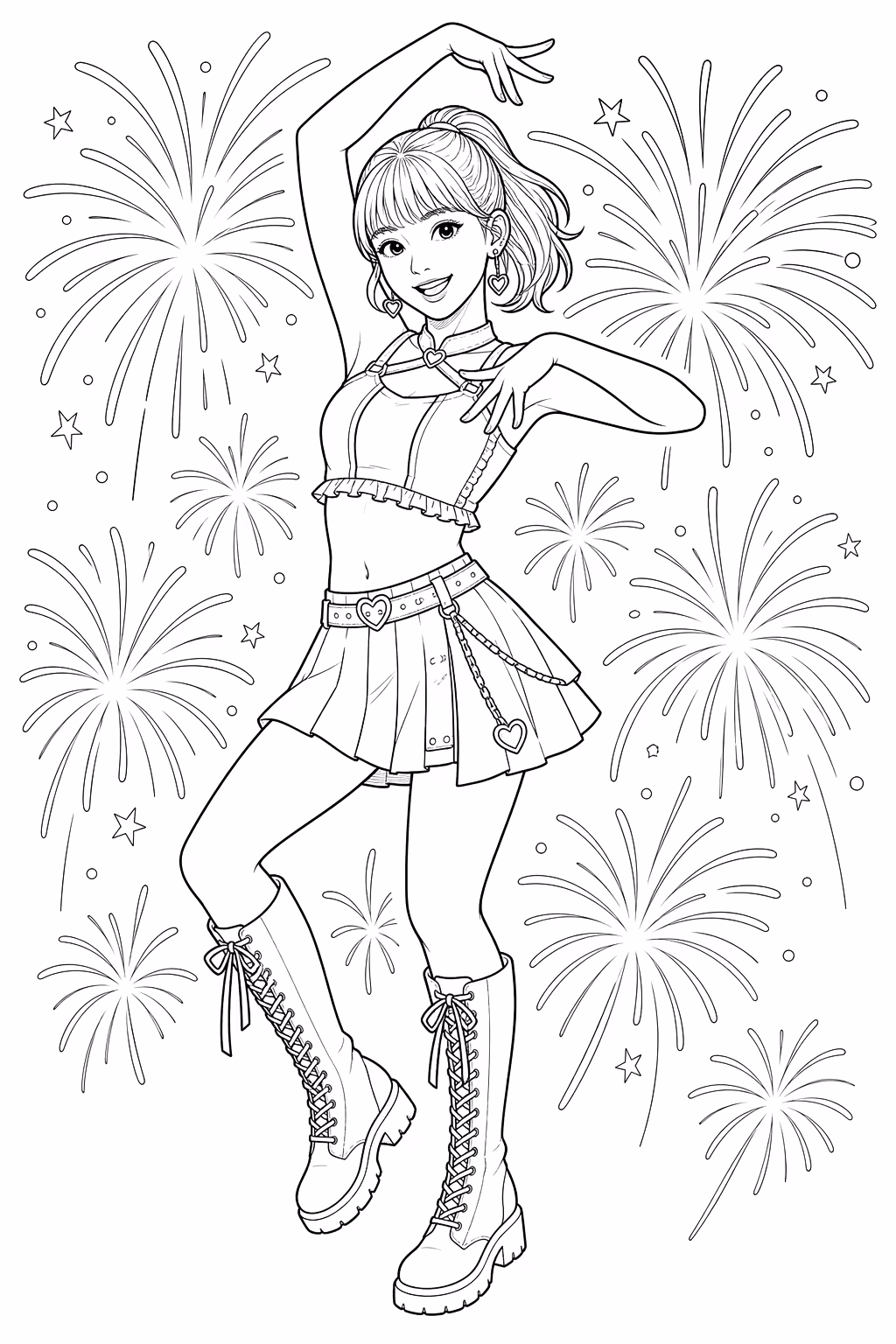 Twice para colorir — desenho para imprimir