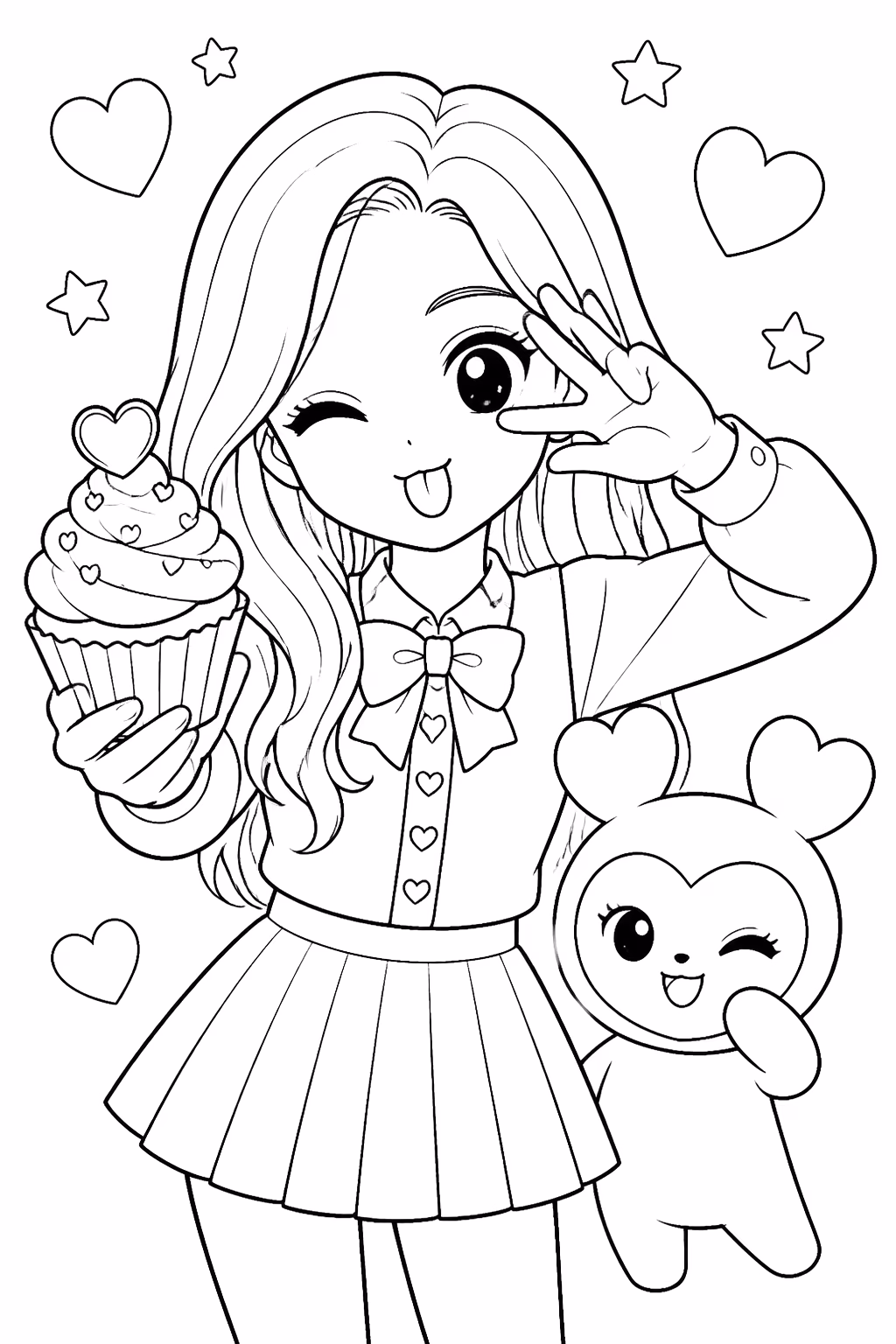 Twice para colorir — desenho para imprimir