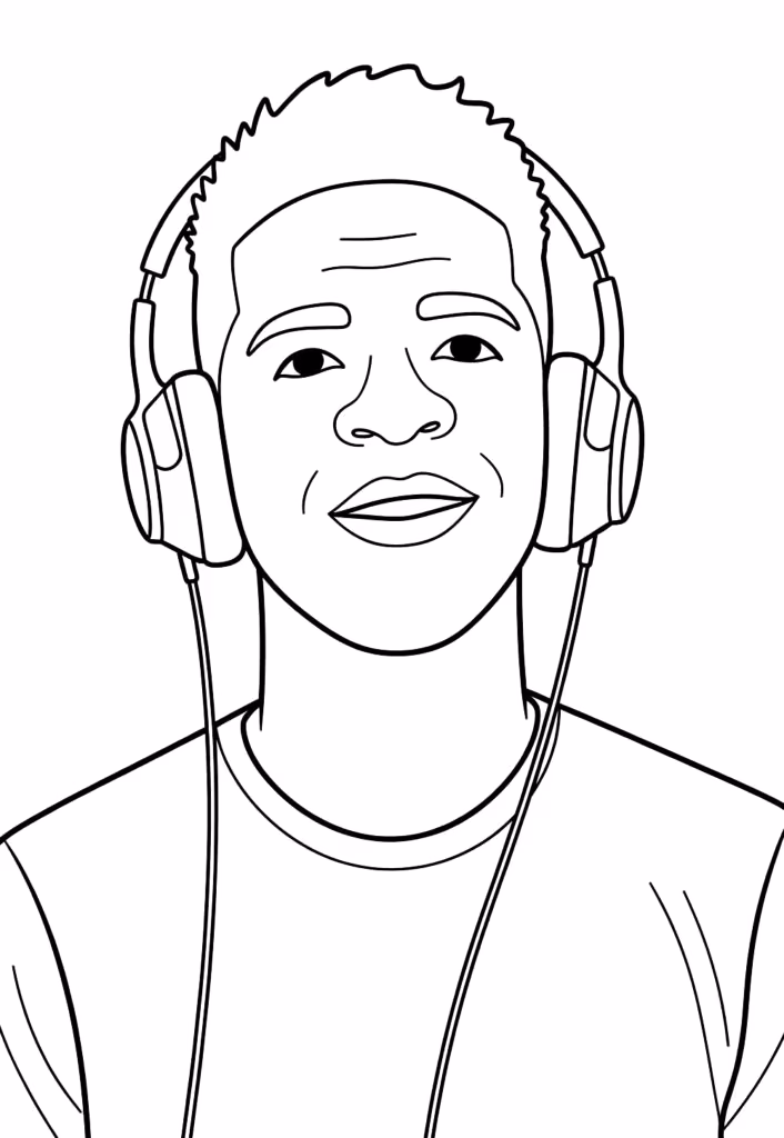 Vini jr para colorir — desenho para imprimir