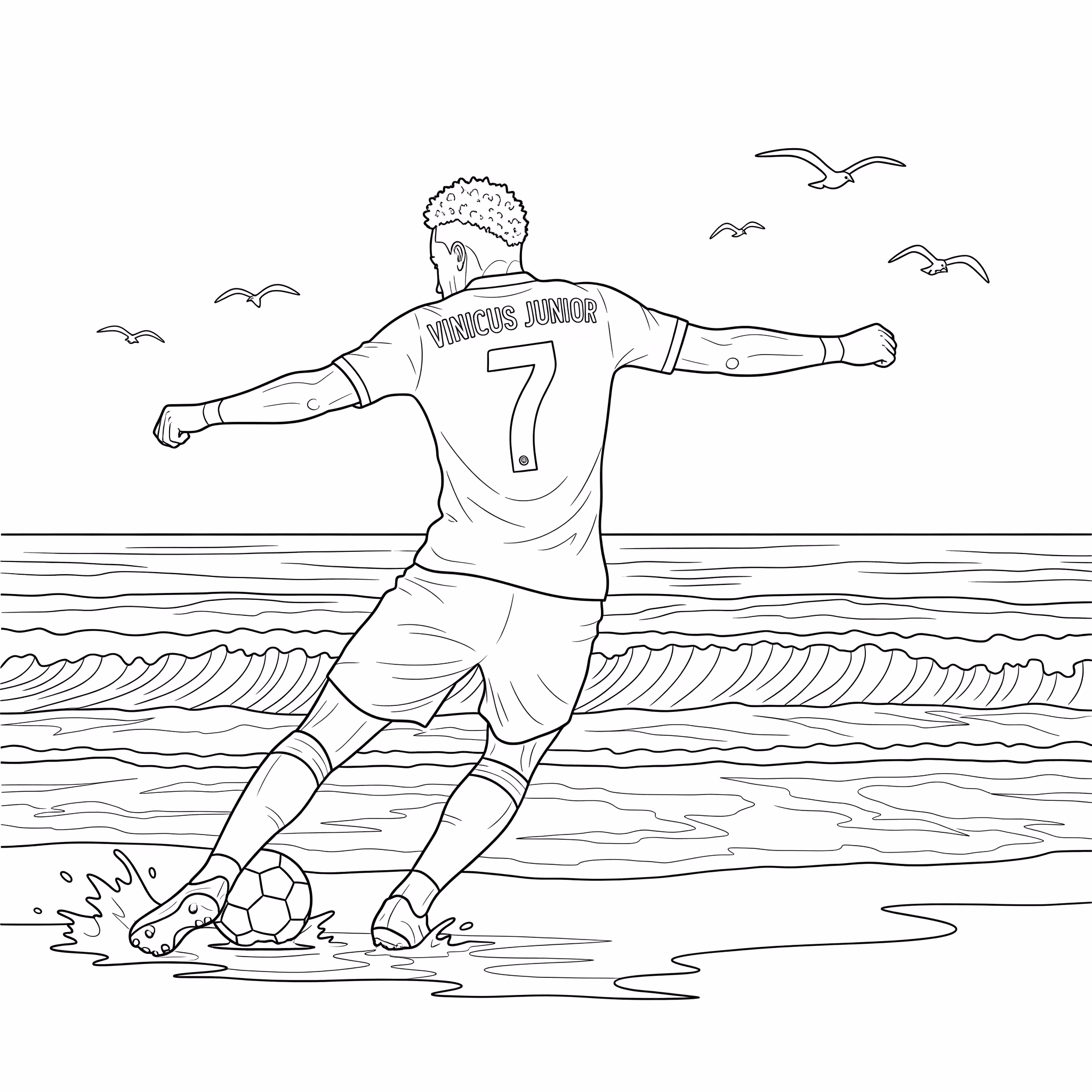Vini jr para colorir — desenho para imprimir