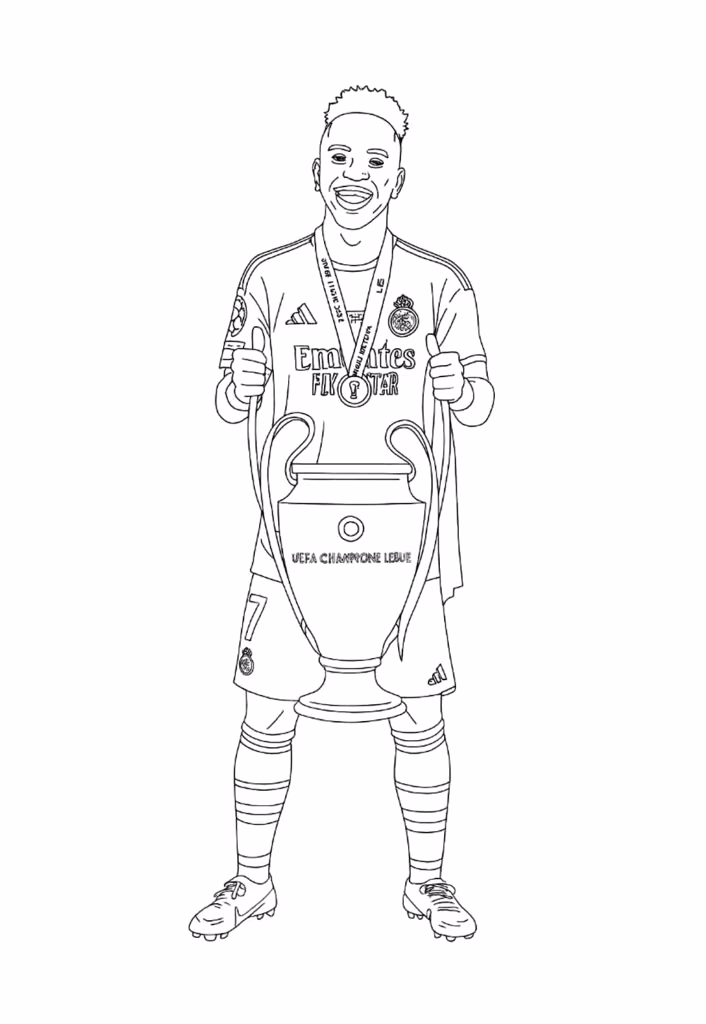 Vini jr para colorir — desenho para imprimir