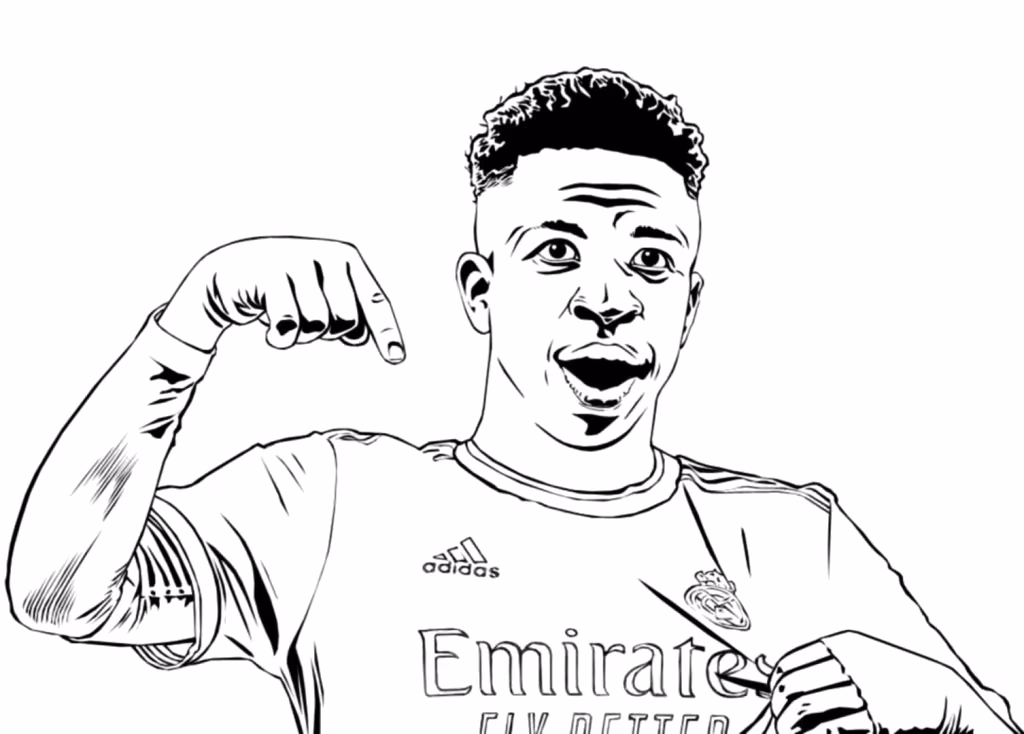 Vini jr para colorir — desenho para imprimir