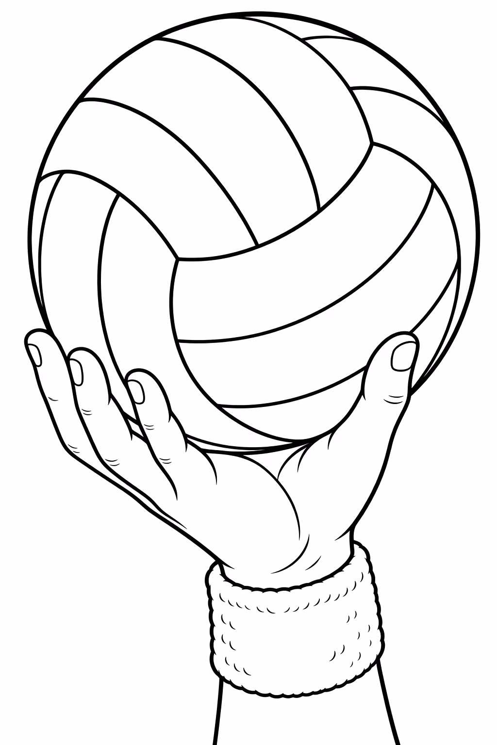Volei para colorir — desenho para imprimir