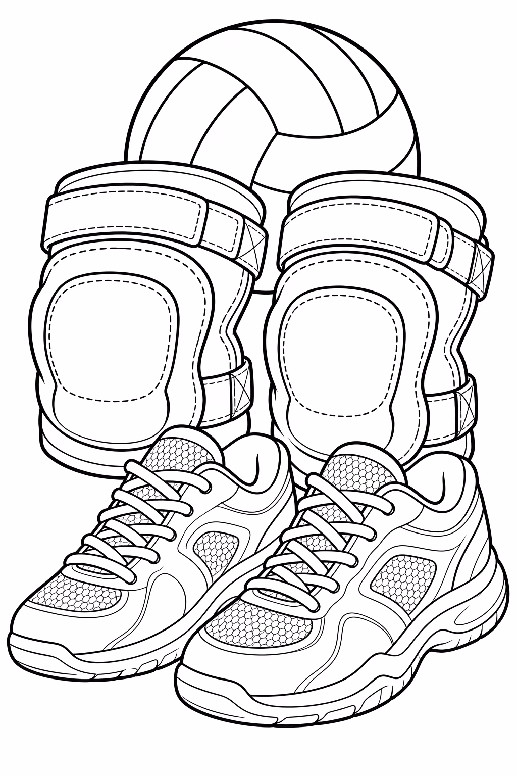 Volei para colorir — desenho para imprimir