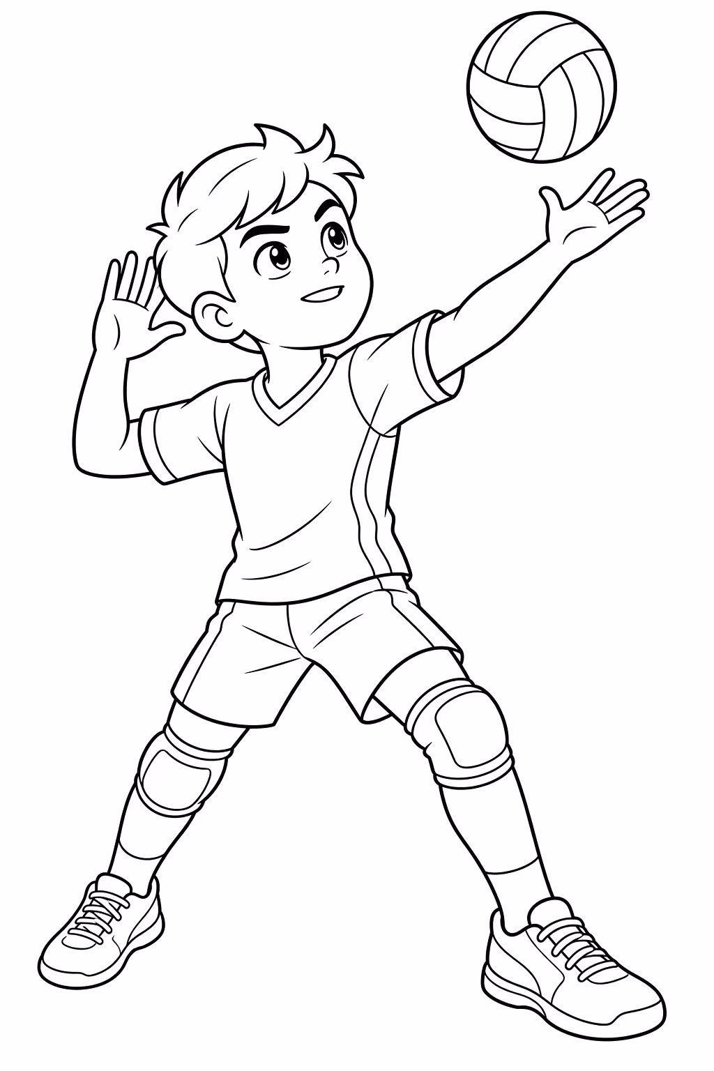 Volei para colorir — desenho para imprimir