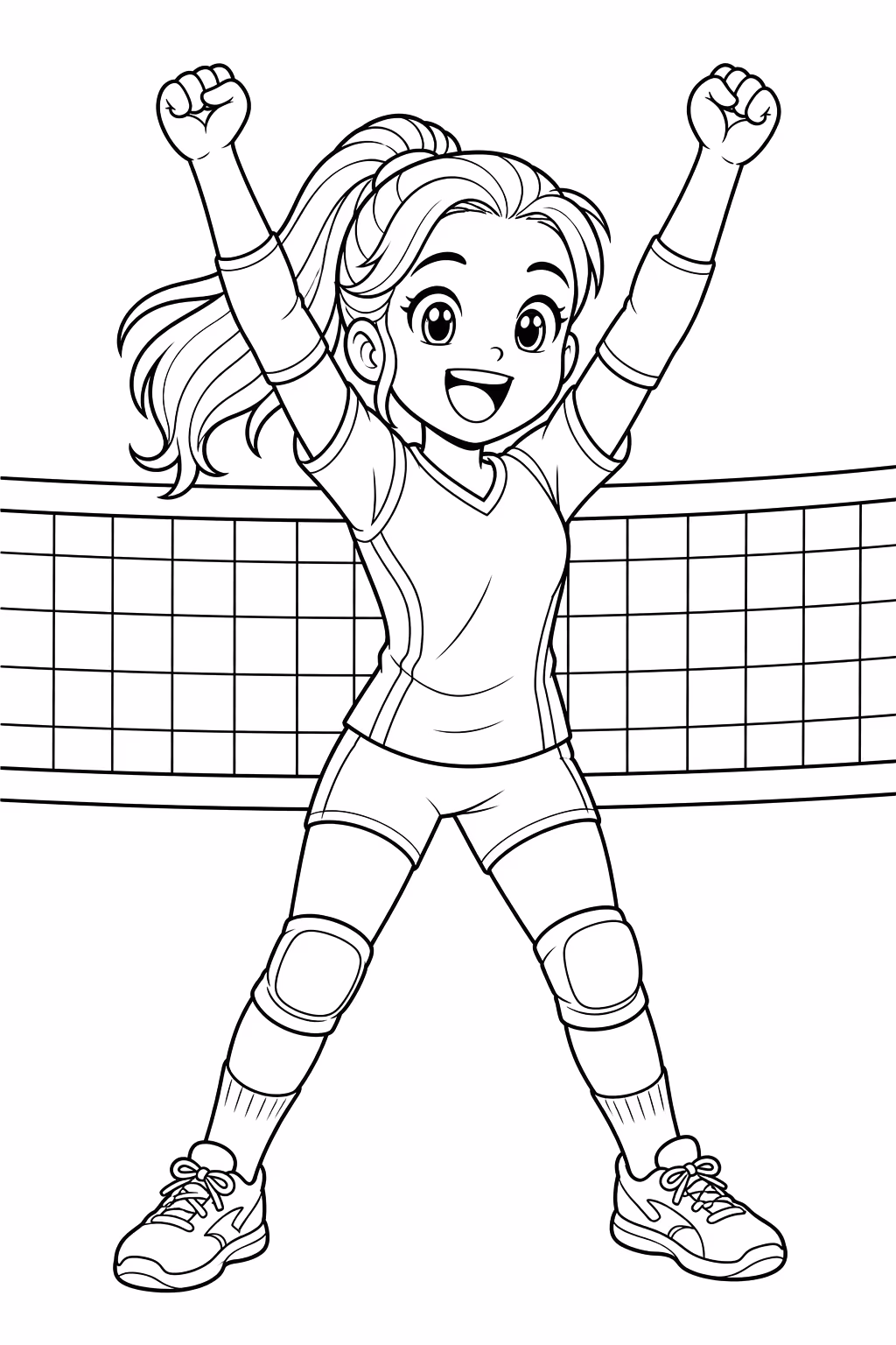 Volei para colorir — desenho para imprimir