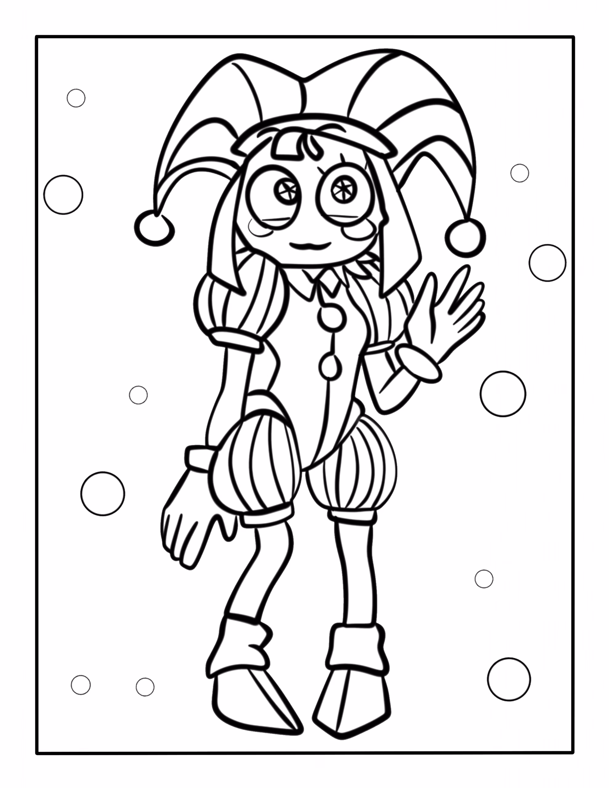 Circo digital para colorir — desenho para imprimir