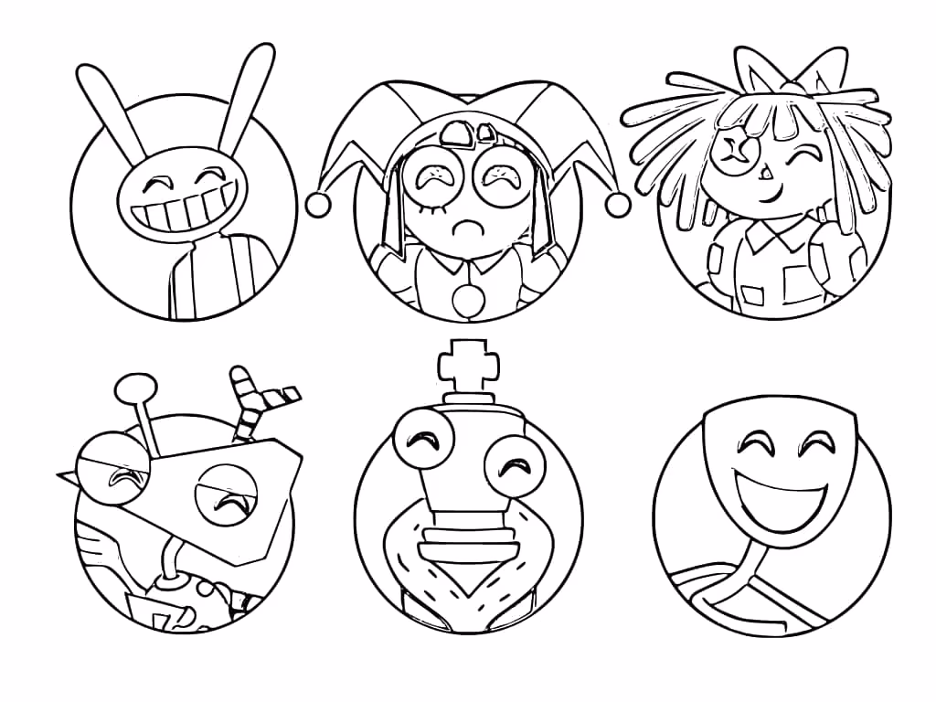 Circo digital para colorir — desenho para imprimir