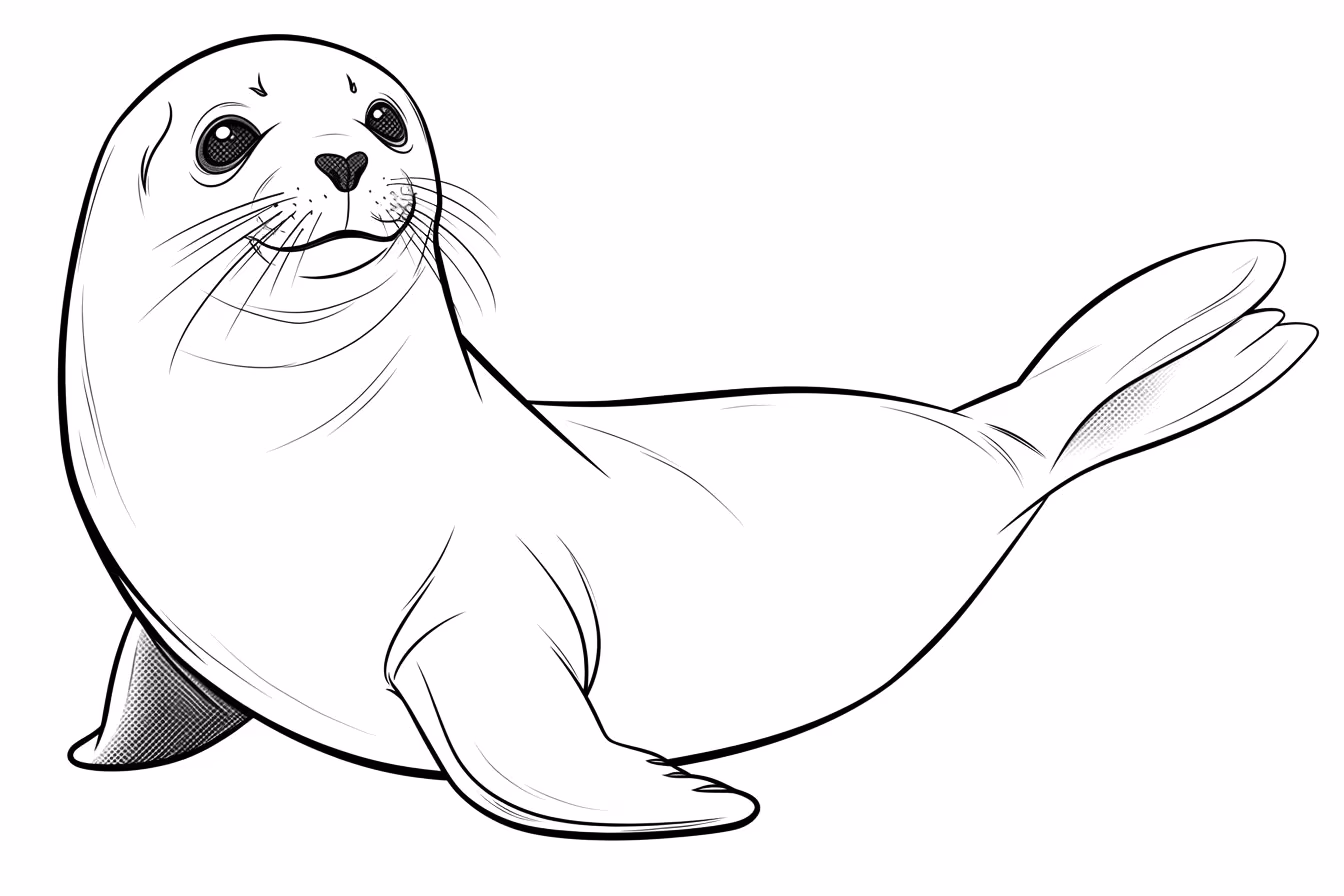 Foca para colorir — desenho para imprimir
