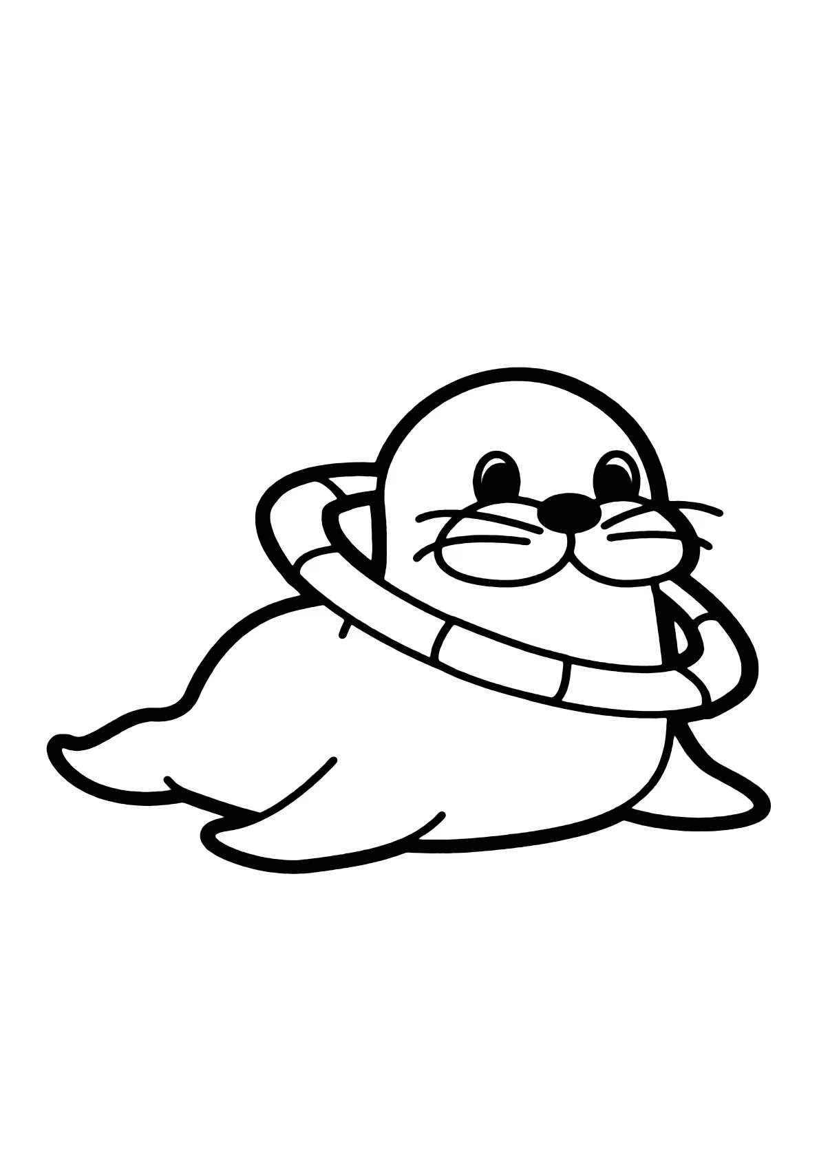 Foca para colorir — desenho para imprimir