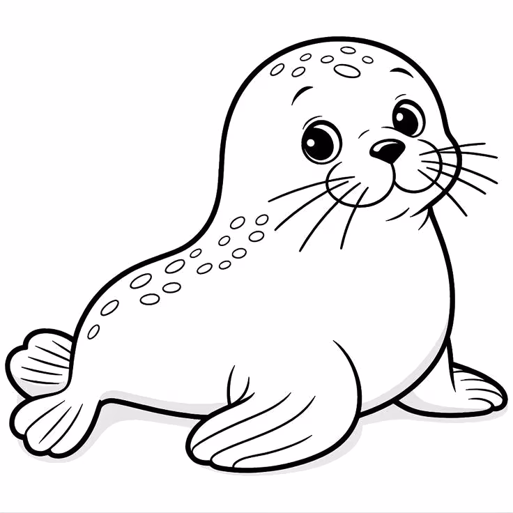 Foca para colorir — desenho para imprimir