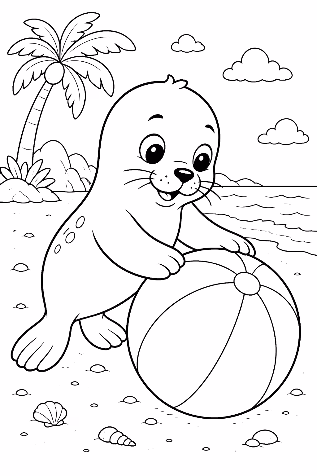 Foca para colorir — desenho para imprimir
