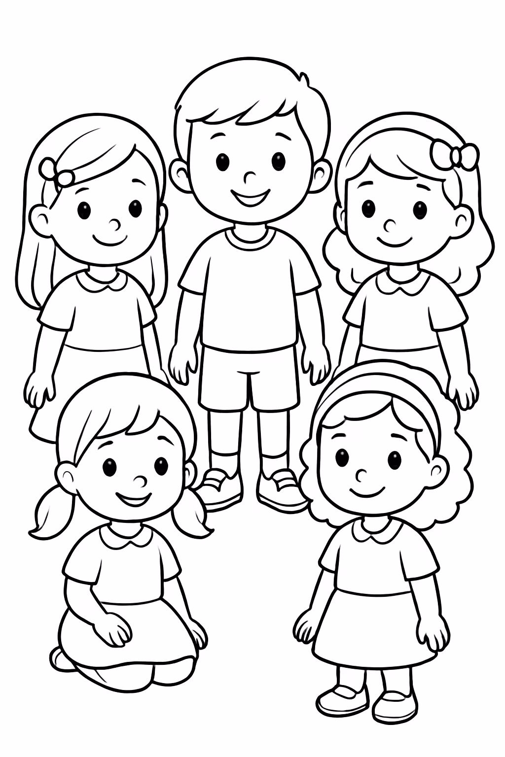 1menino menina para colorir — desenho para imprimir