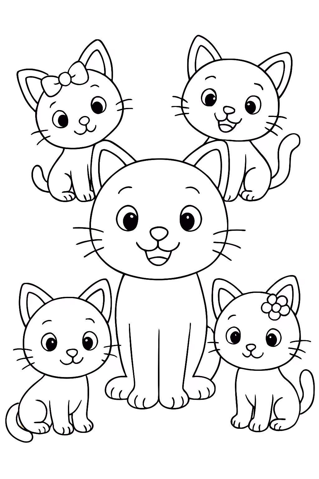 1minino e 4minina para colorir — desenho para imprimir