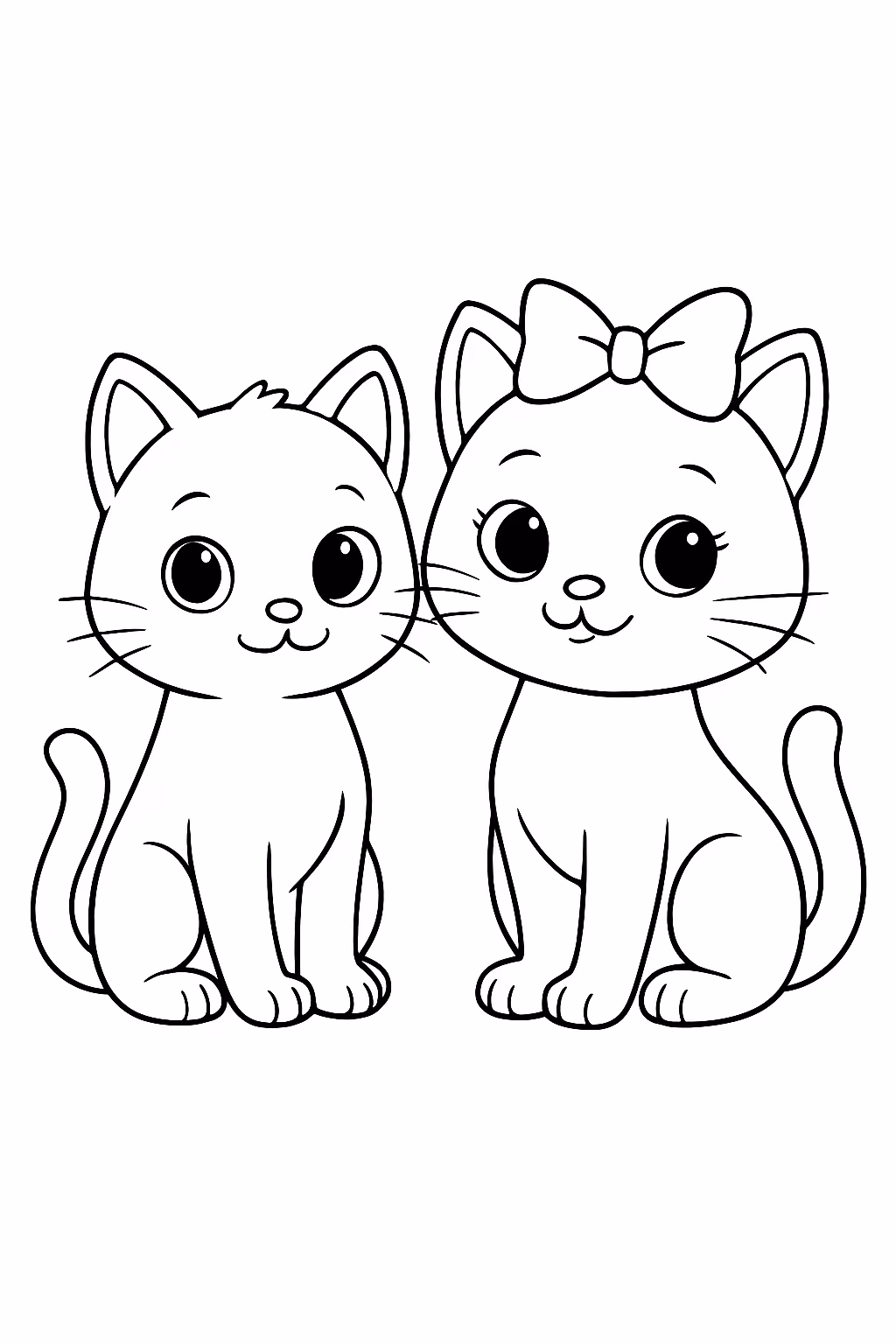 Gatinho perca com nome maria e perola a dona e para colorir — desenho para imprimir