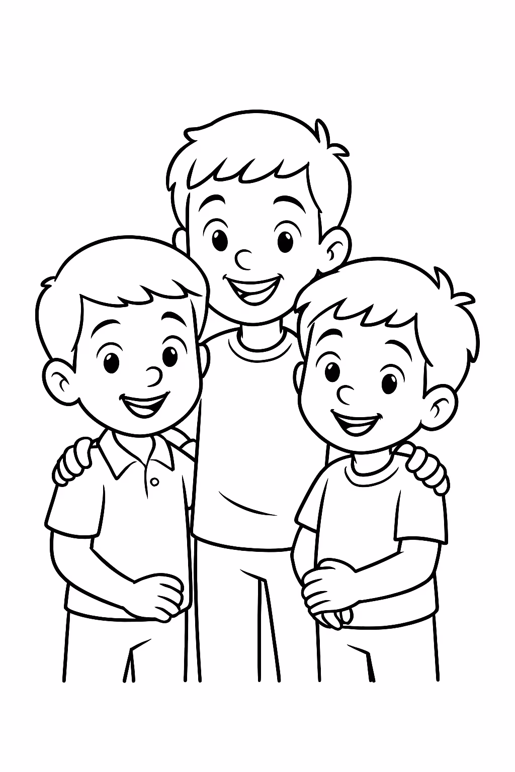 Irmao para colorir — desenho para imprimir