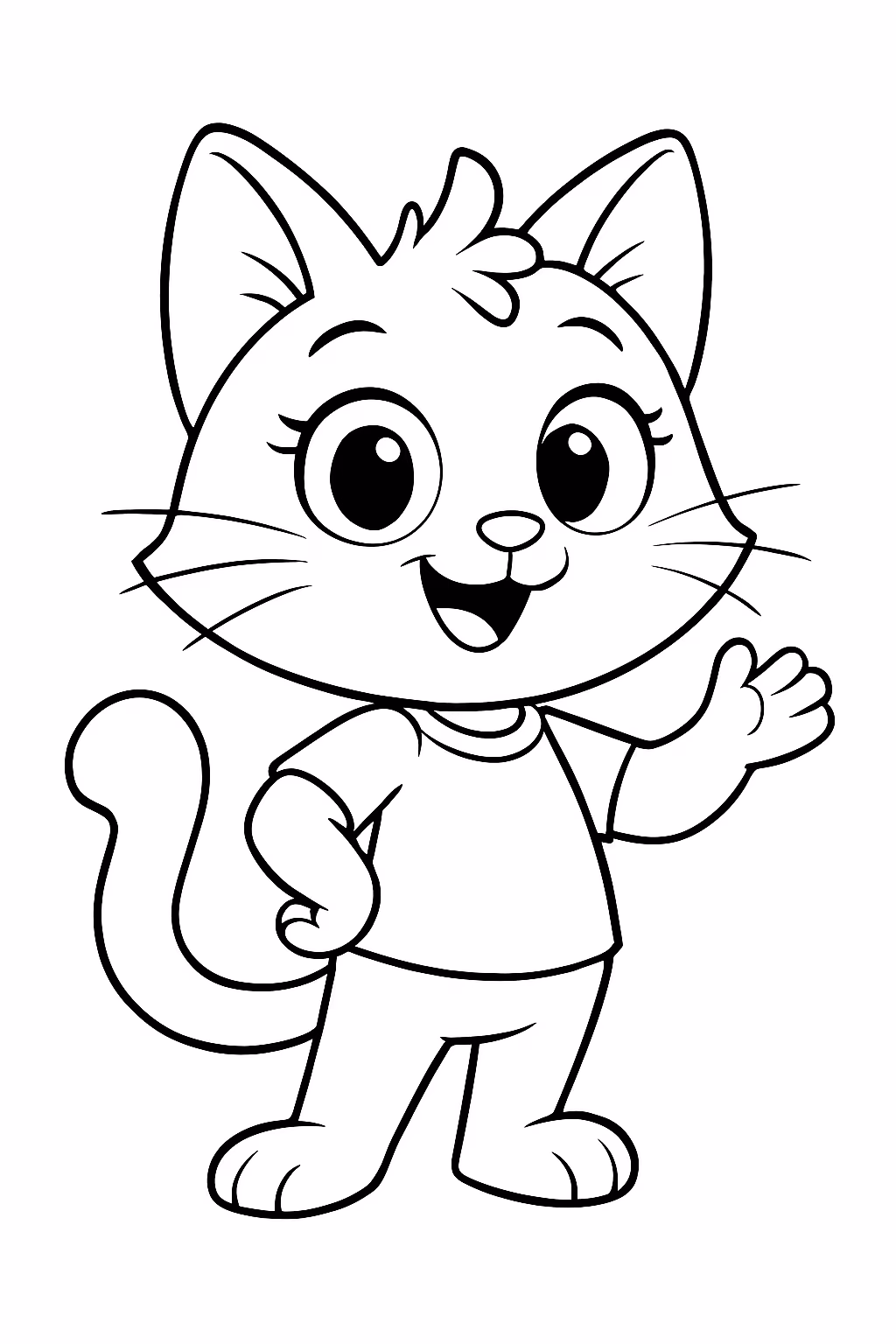 Gatos para colorir — desenho para imprimir