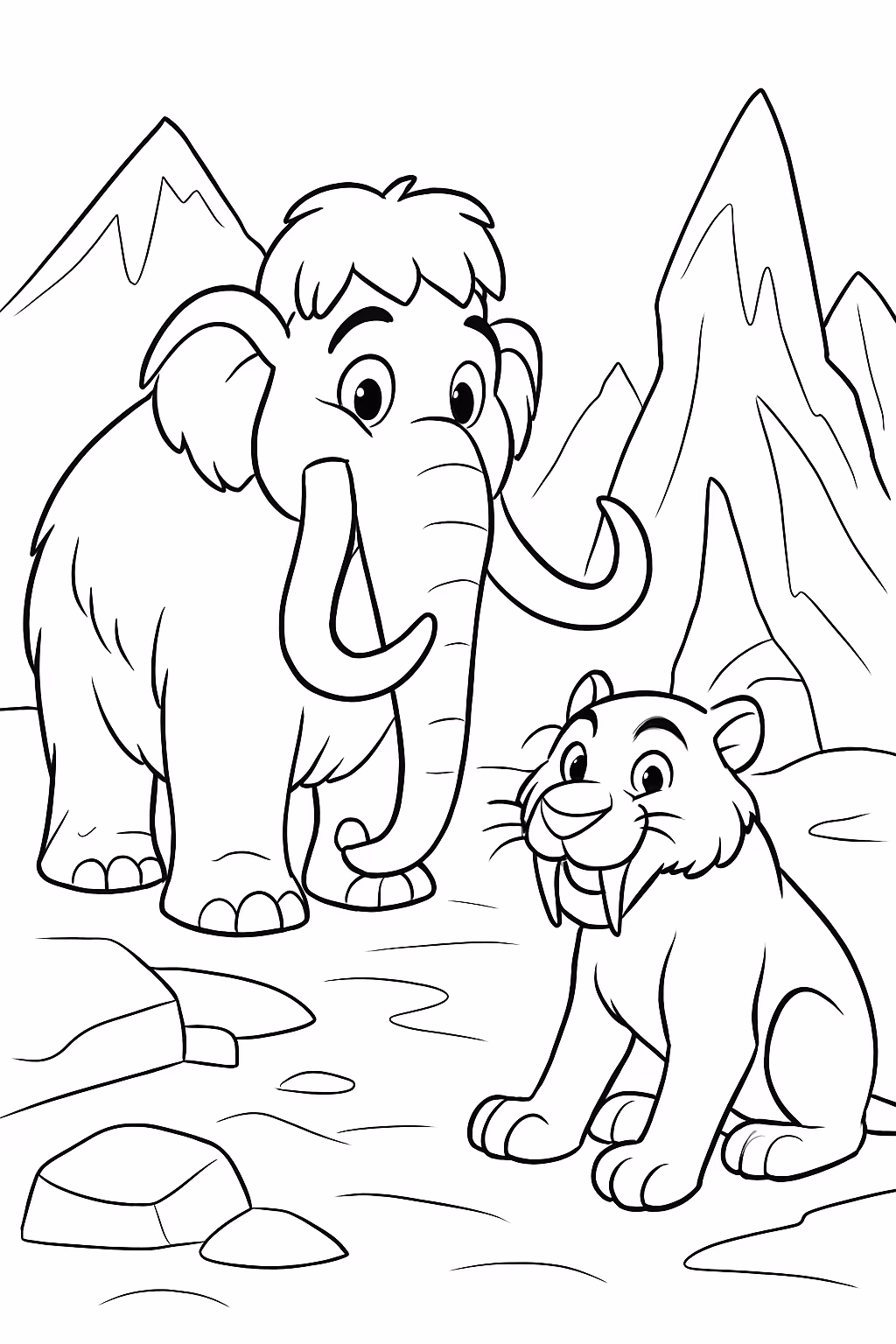 A era do gelo para colorir — desenho para imprimir