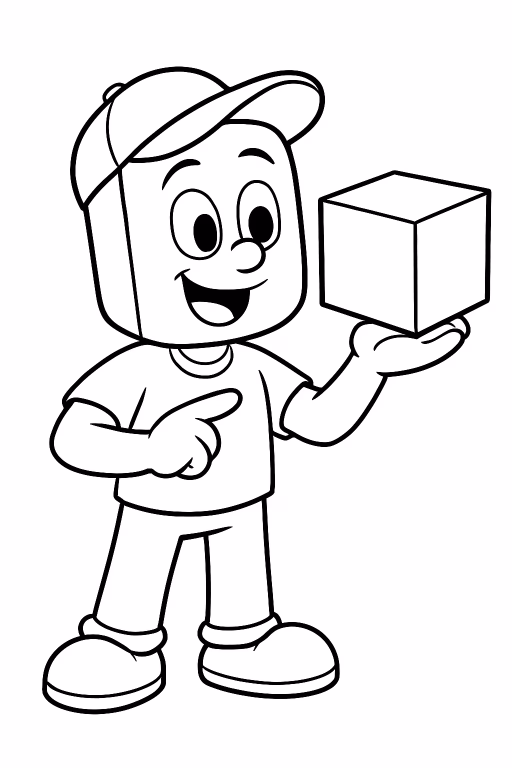 A plnficacao de um cubo para colorir — desenho para imprimir