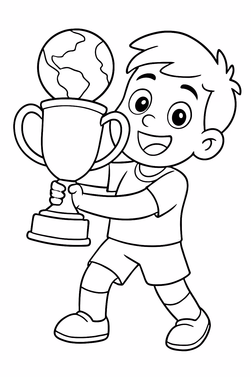A taca da copa do mundo para colorir — desenho para imprimir