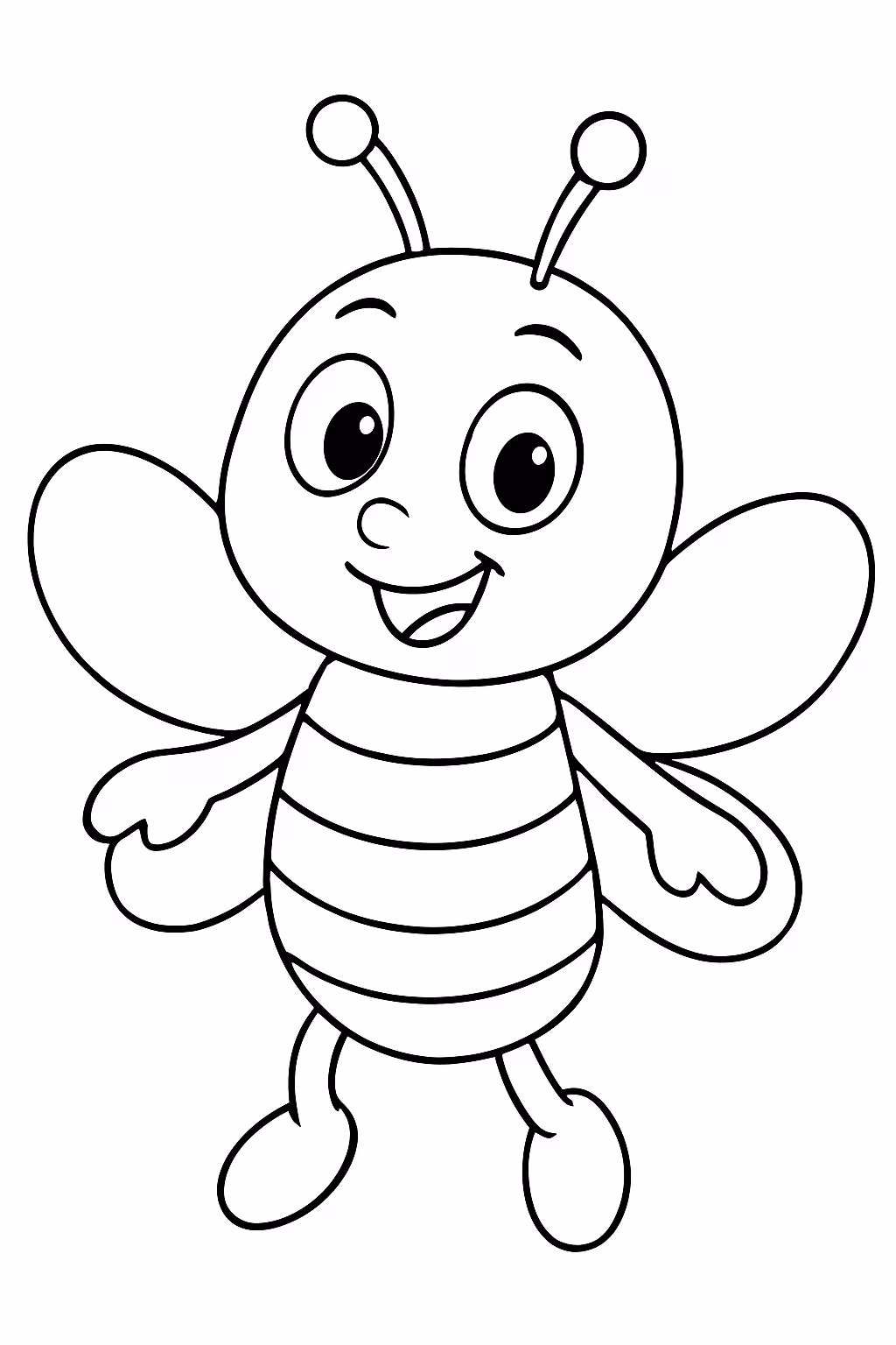 Abelha para colorir — desenho para imprimir