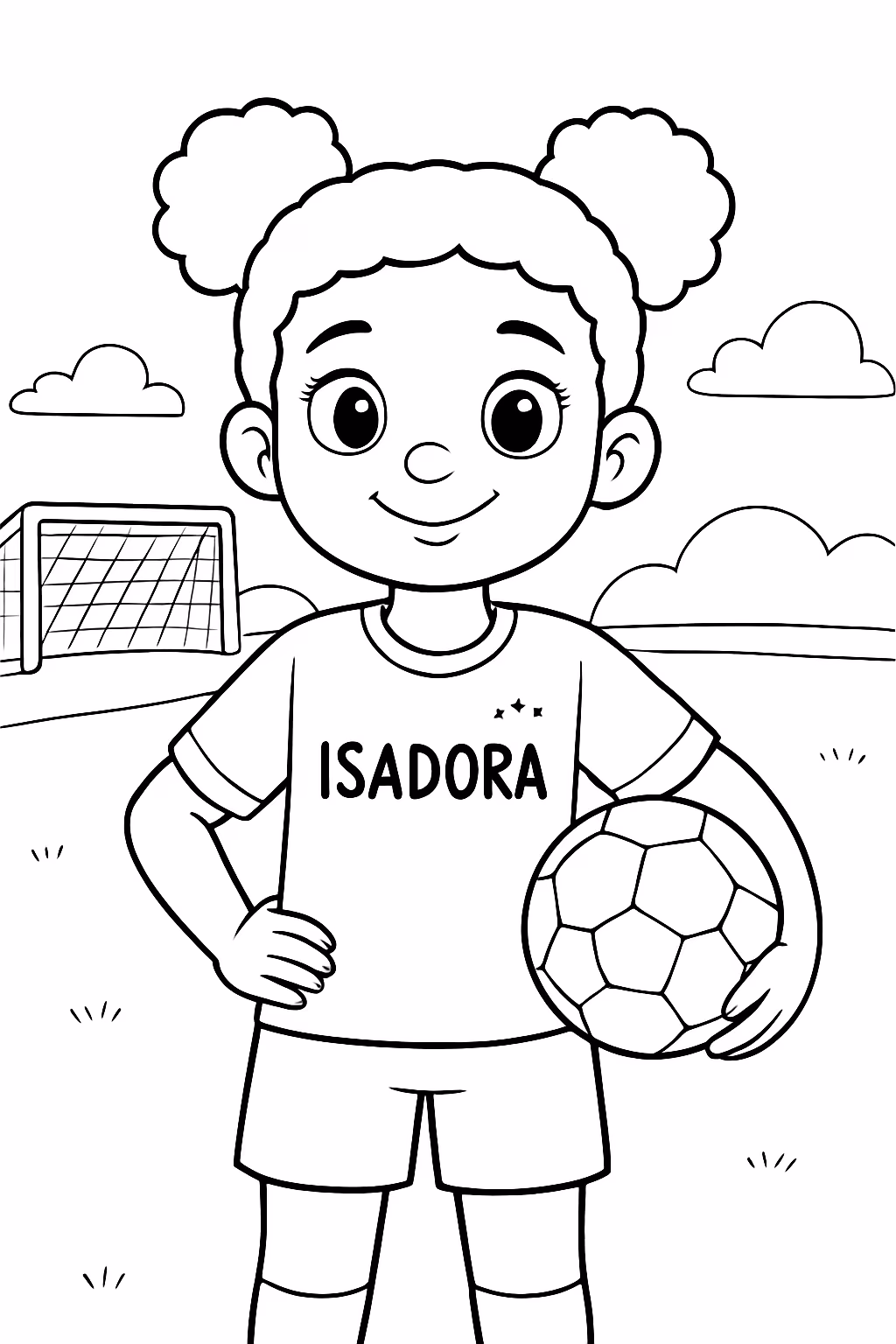 Abelo preto com a camisa do brasil e o fundo para colorir — desenho para imprimir