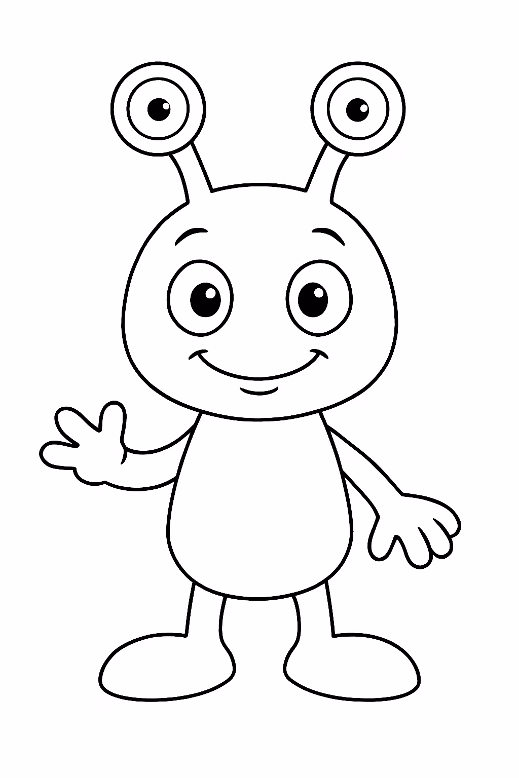 Alien para colorir — desenho para imprimir