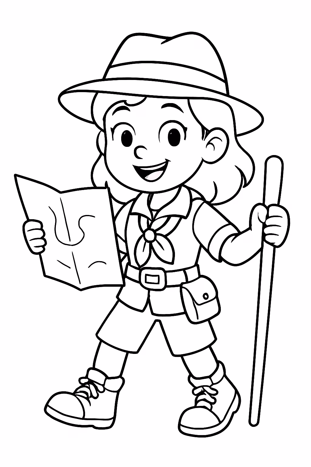 Amanda aventureira para colorir — desenho para imprimir