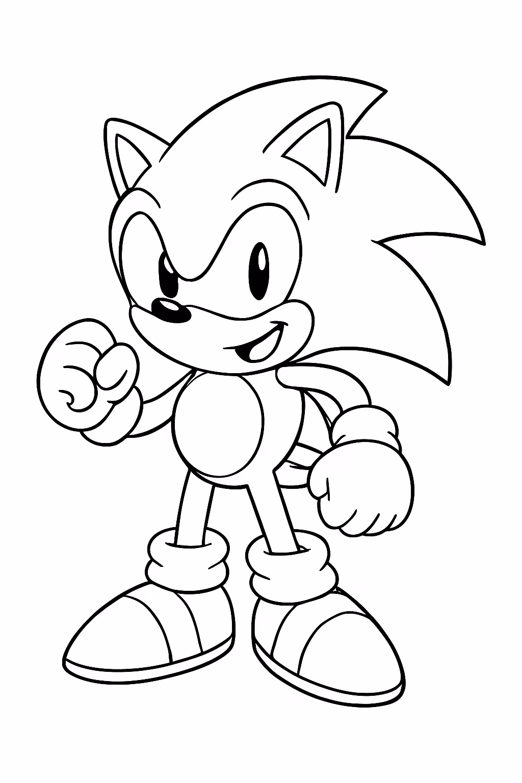 Amoung sonic para colorir — desenho para imprimir