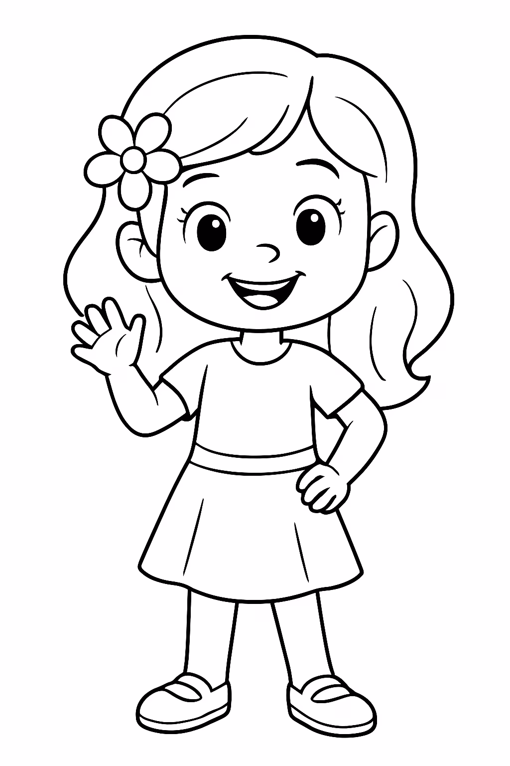 Ana loura para colorir — desenho para imprimir