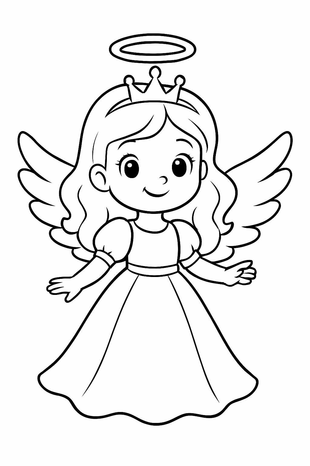 Angel pricesa do stith para colorir — desenho para imprimir