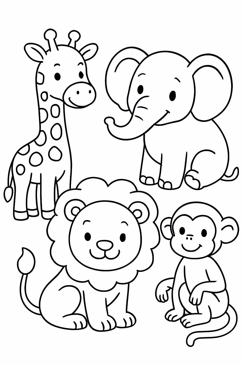 Animaes para colorir — desenho para imprimir