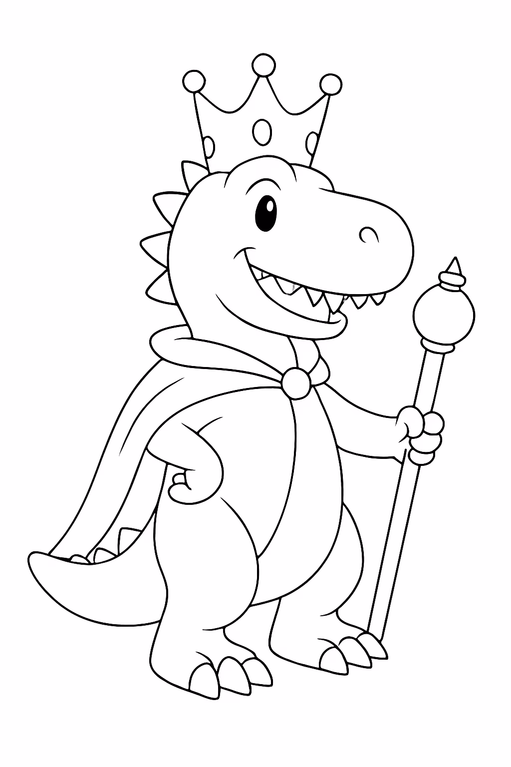 Anime dinossauro rei para colorir — desenho para imprimir