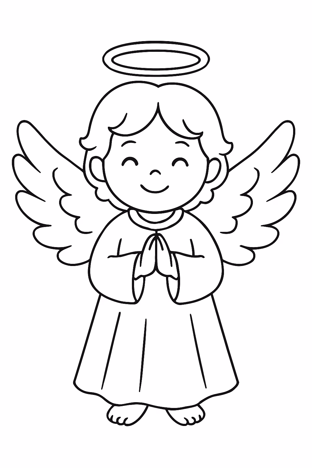 Anjo para colorir — desenho para imprimir