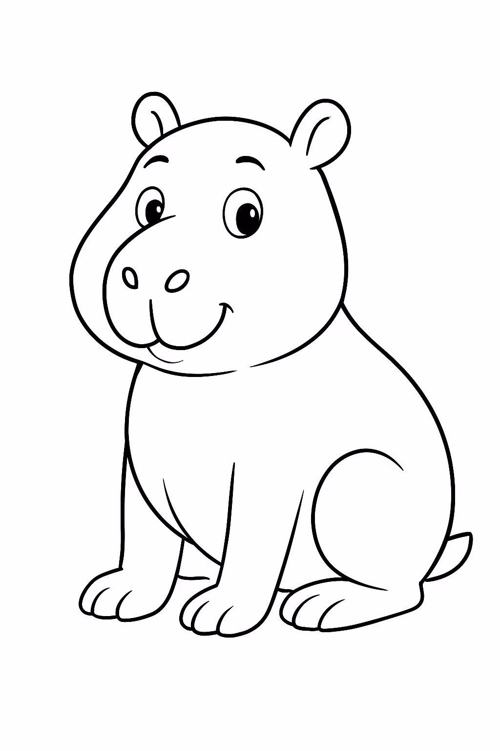 Anotacoes capivara para colorir — desenho para imprimir