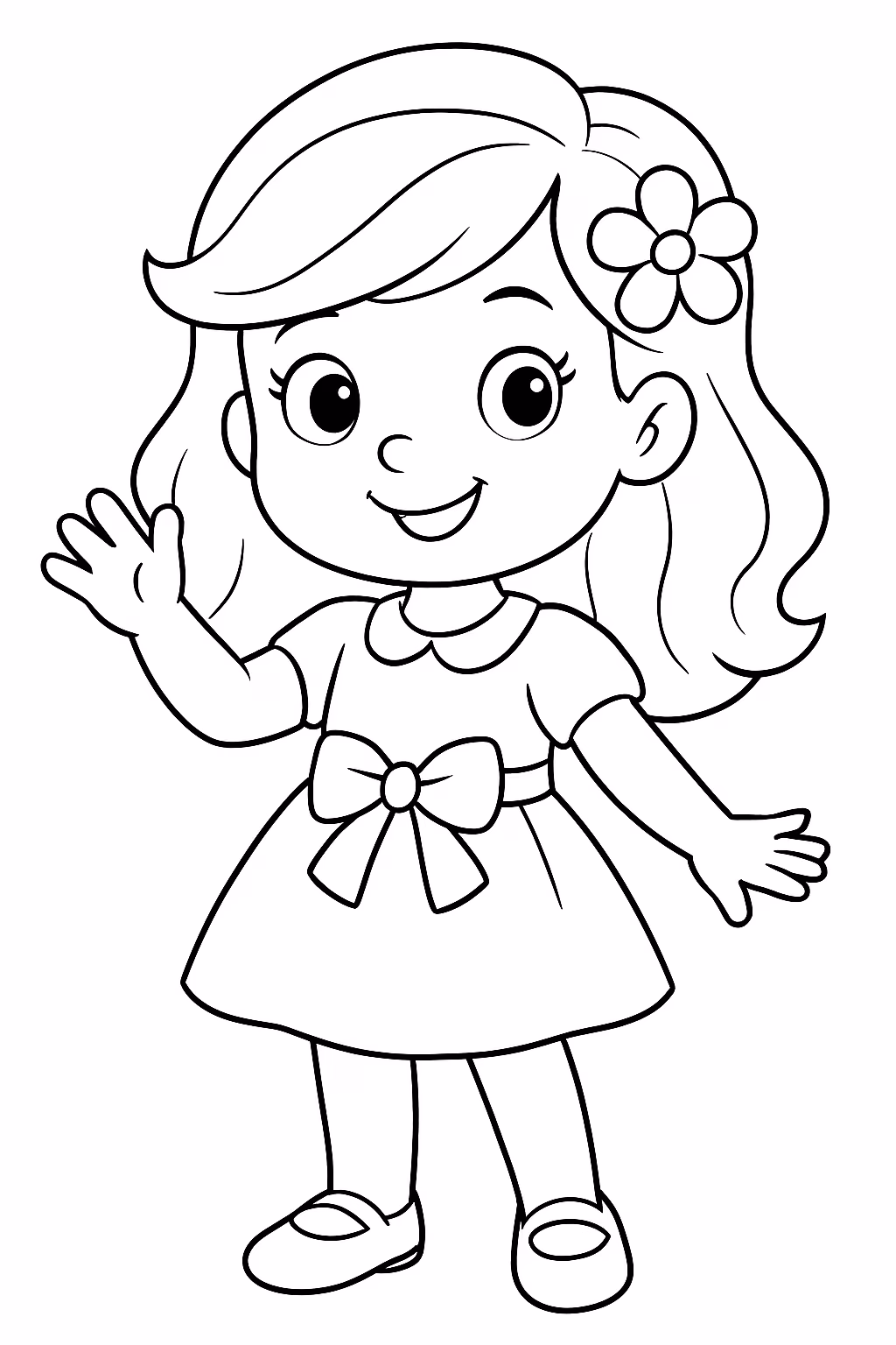 Antonella para colorir — desenho para imprimir