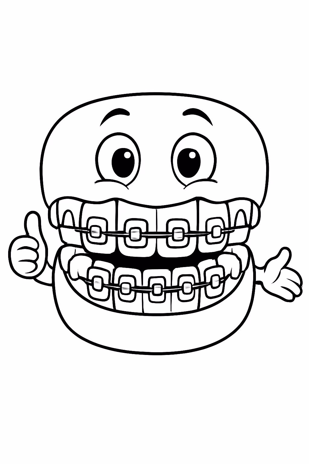 Aparelho dentario para colorir — desenho para imprimir