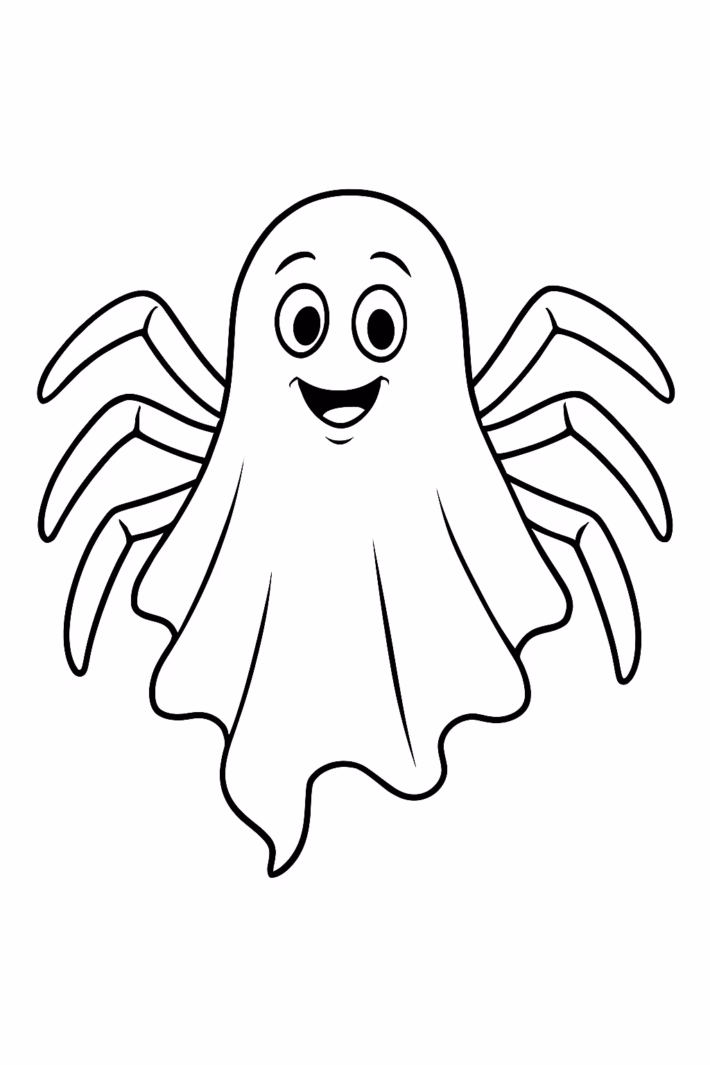 Aranha fantasma para colorir — desenho para imprimir