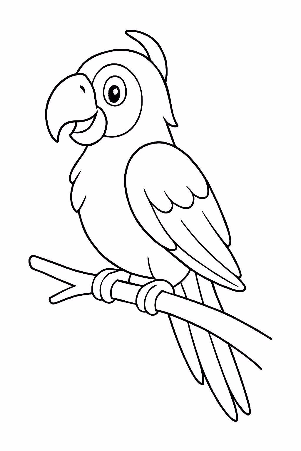Arara para colorir — desenho para imprimir