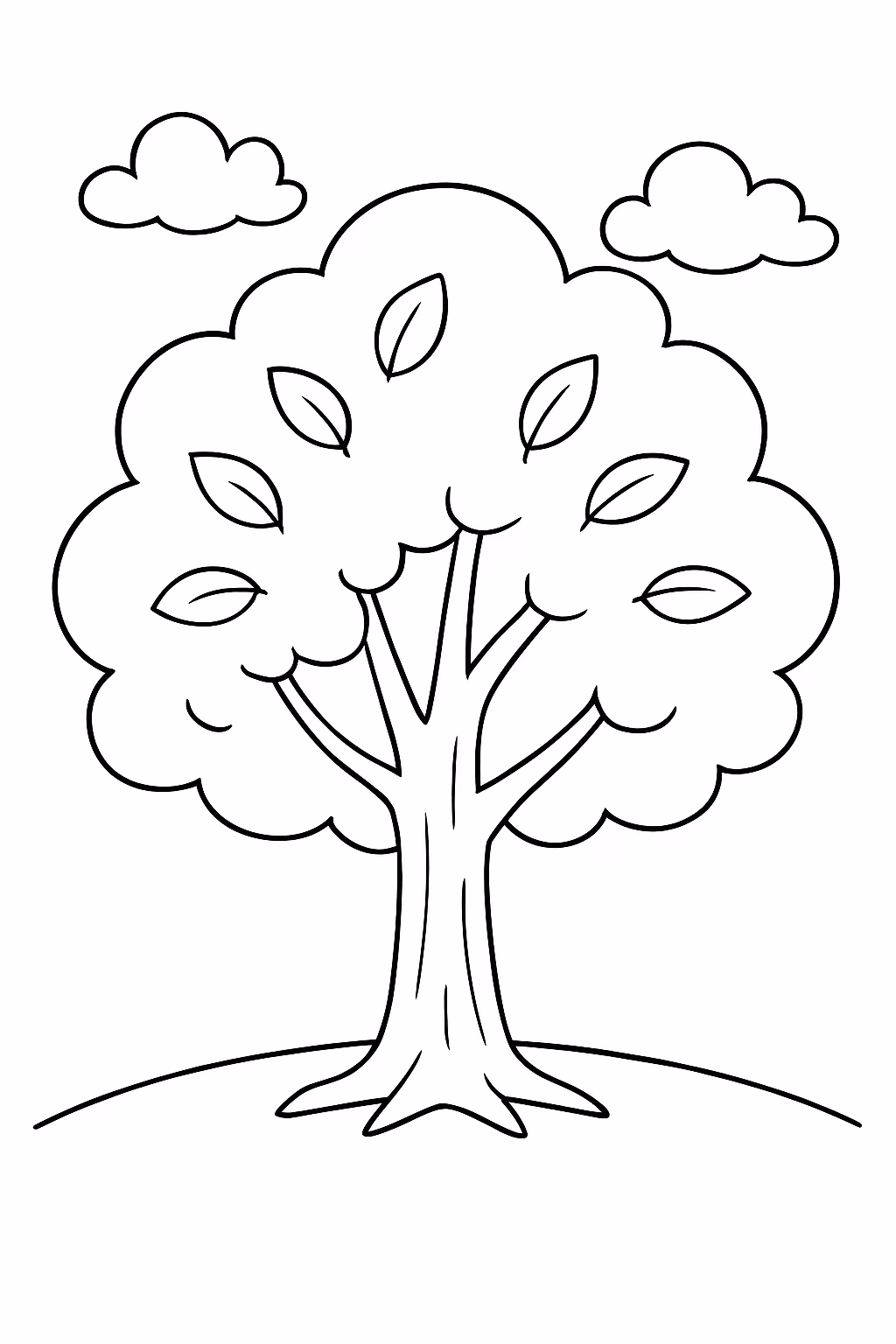 Arvore bonita para colorir — desenho para imprimir