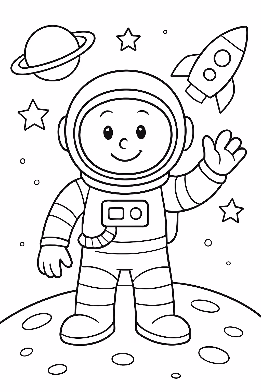 Astronauto para colorir — desenho para imprimir