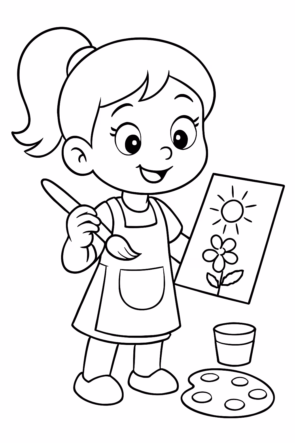 Ativedade para colorir — desenho para imprimir