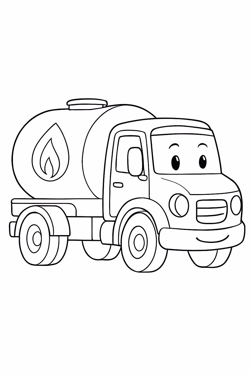Atividade com caminhao do g as para colorir — desenho para imprimir