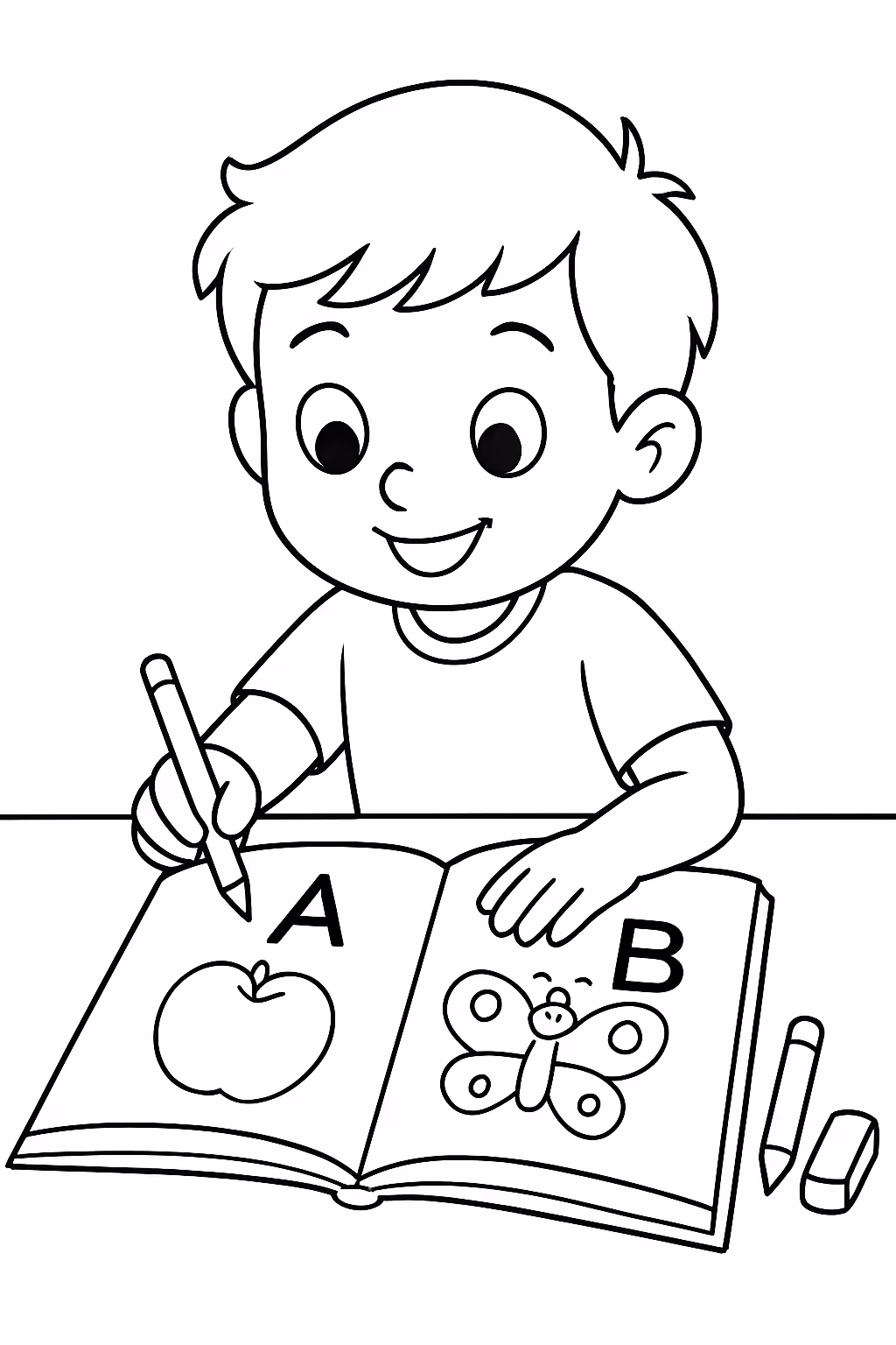 Atividade de alfabetizacao de dislexia para colorir — desenho para imprimir