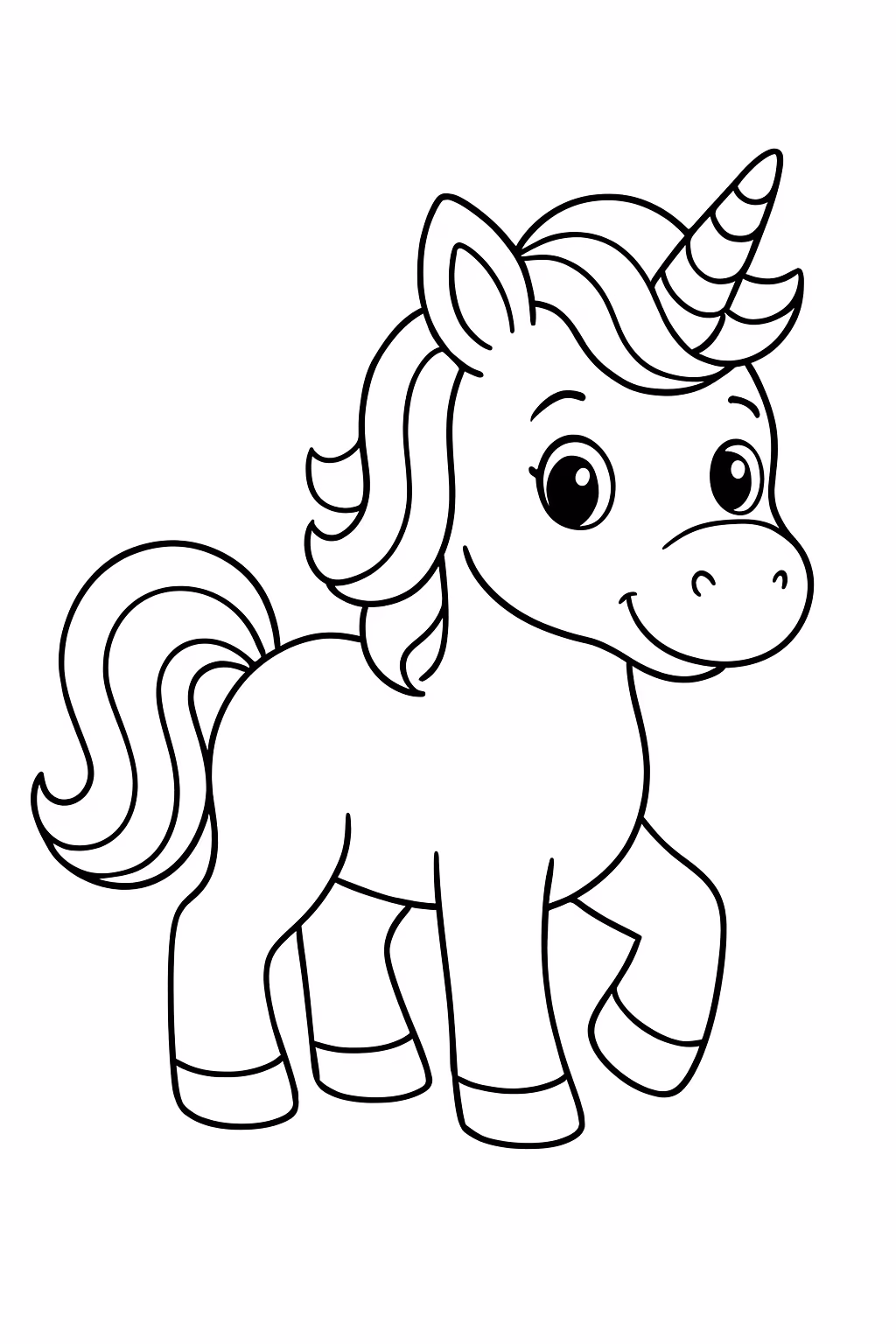 Atividade infantis de unicornio para colorir — desenho para imprimir