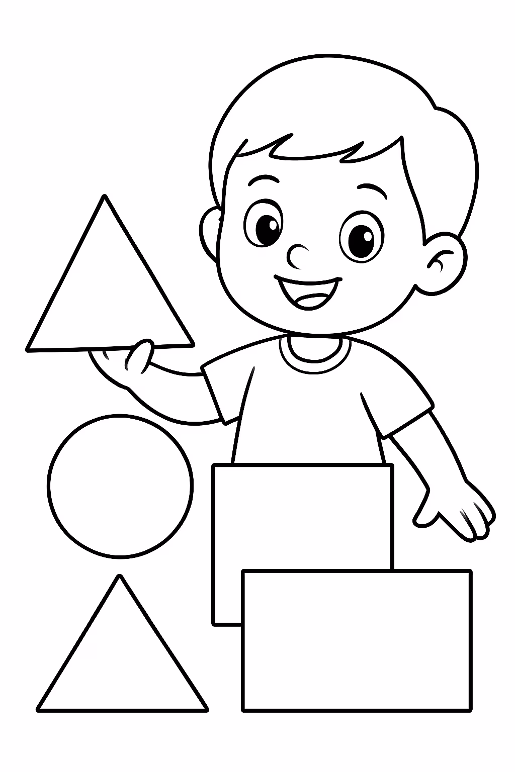 Atividades geometricas para colorir — desenho para imprimir