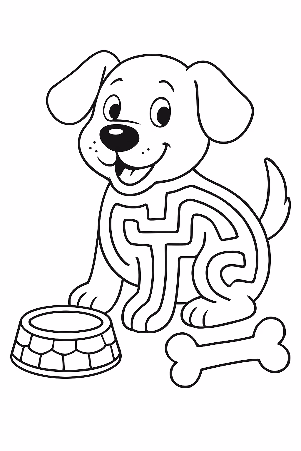 Atividades ltdah labirito para colorir — desenho para imprimir
