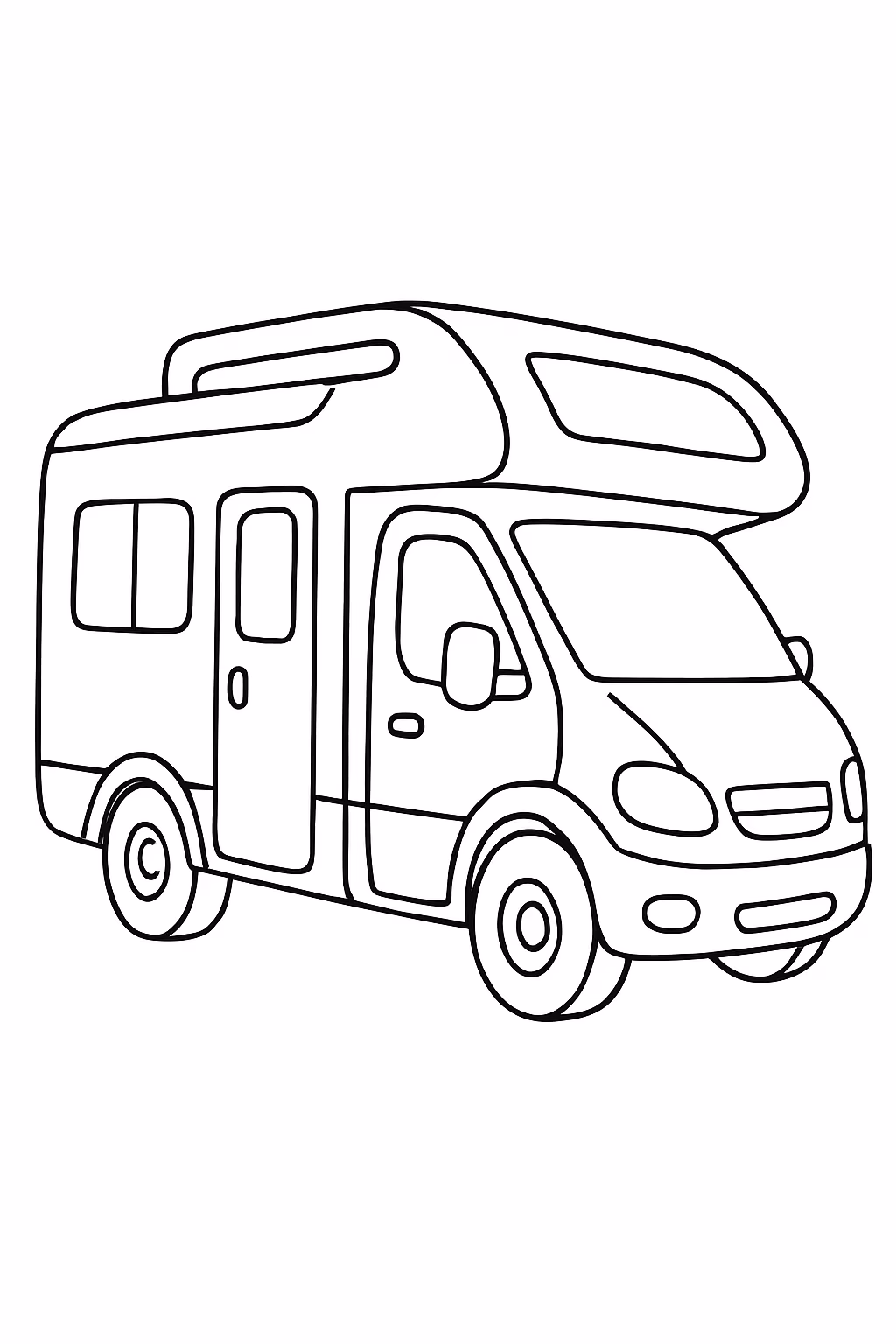 Autocaravana para colorir — desenho para imprimir