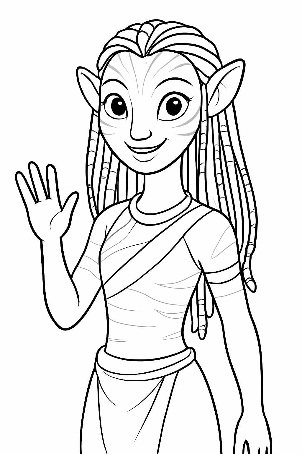 Avatar para colorir — desenho para imprimir
