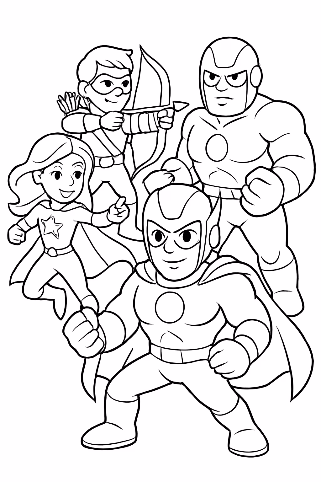 Avengers para colorir — desenho para imprimir
